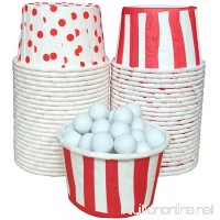 Outside the Box Papers Stripe and Polka Dot Candy Nut Cups 48 Pack Red  White - B017CV15D0